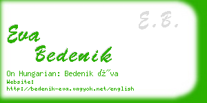 eva bedenik business card